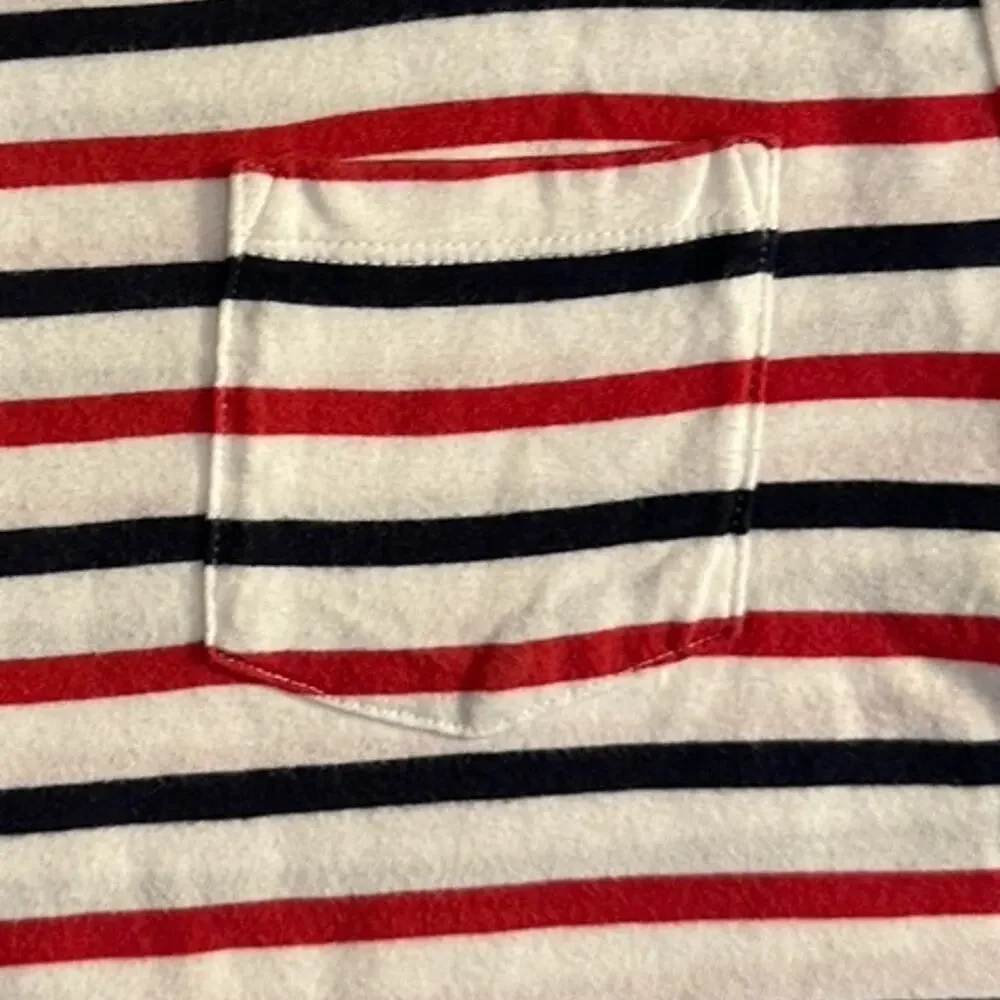 Gap Kids Red White and Blue Striped Short Sleeve Shirt
